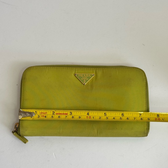 PRADA Tessuto Nylon Zip Around Wallet Green - Picture 7 of 14